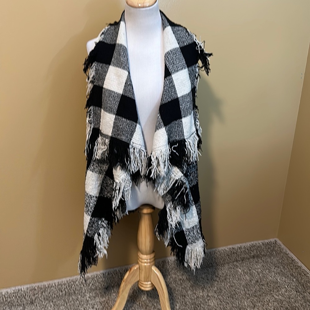👠 TCEC Fringe Drape Front Oversized Cardigan